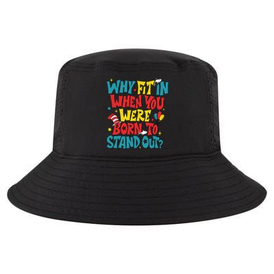 Why Fit In When You Were Born To Stand Out Autism Awareness Cool Comfort Performance Bucket Hat