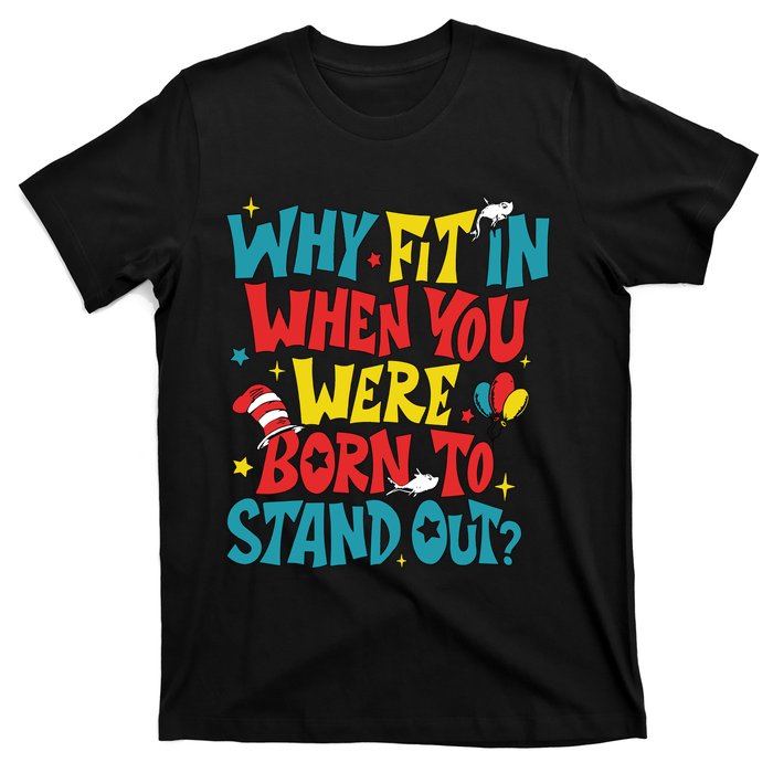 Why Fit In When You Were Born To Stand Out Autism Awareness T-Shirt