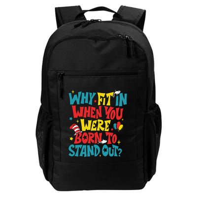 Why Fit In When You Were Born To Stand Out Autism Awareness Backpack