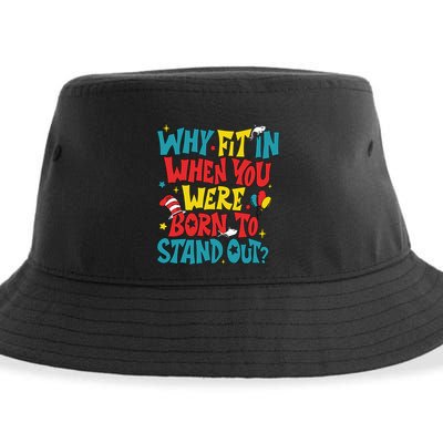 Why Fit In When You Were Born To Stand Out Autism Awareness Sustainable Bucket Hat