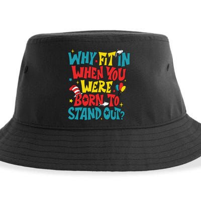 Why Fit In When You Were Born To Stand Out Autism Awareness Sustainable Bucket Hat