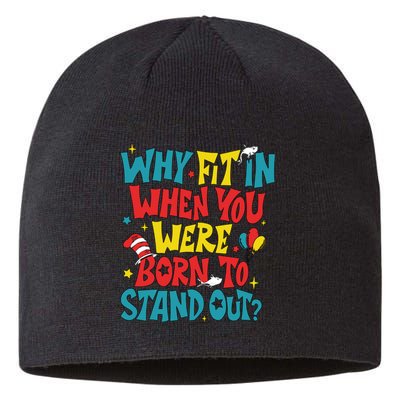 Why Fit In When You Were Born To Stand Out Autism Awareness Sustainable Beanie