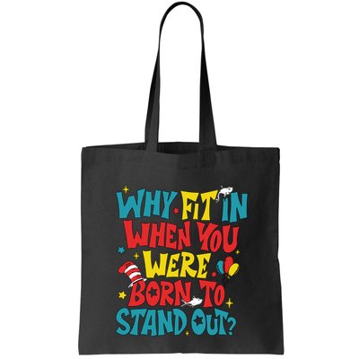 Why Fit In When You Were Born To Stand Out Autism Awareness Bag
