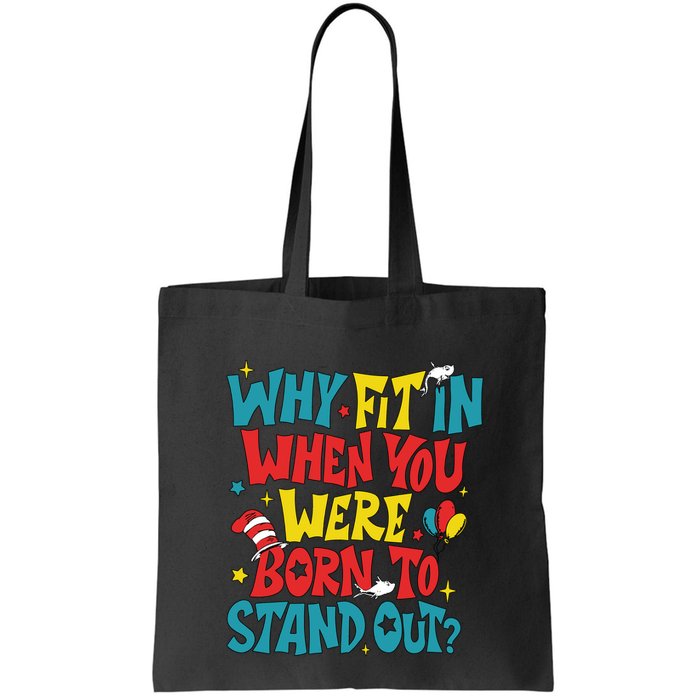 Why Fit In When You Were Born To Stand Out Autism Awareness Bag