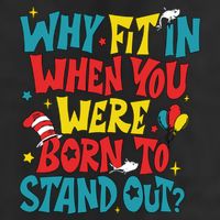 Why Fit In When You Were Born To Stand Out Autism Awareness 25L Jumbo Tote