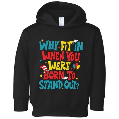 Why Fit In When You Were Born To Stand Out Autism Awareness Toddler Hoodie