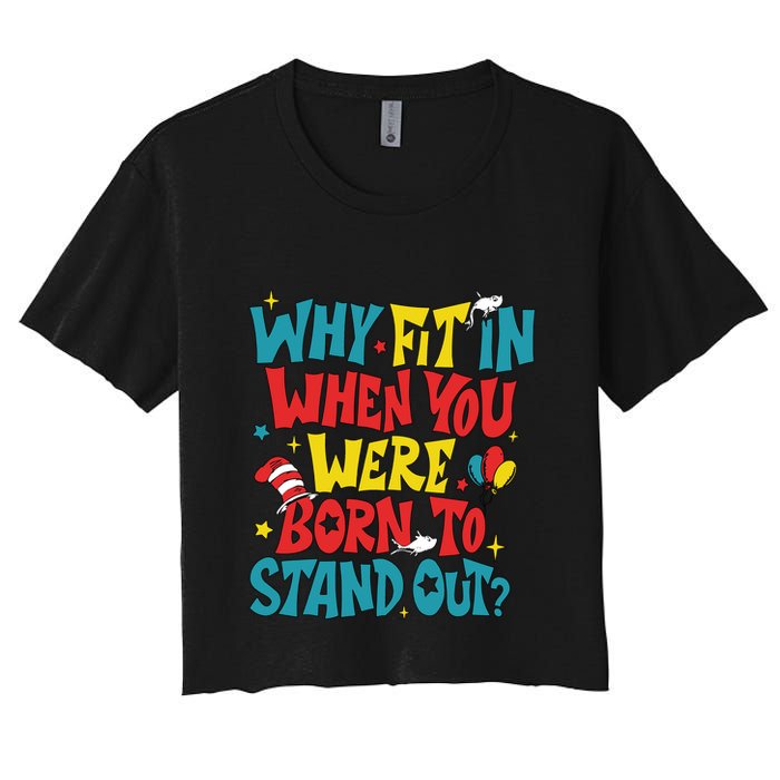 Why Fit In When You Were Born To Stand Out Autism Awareness Crop Top