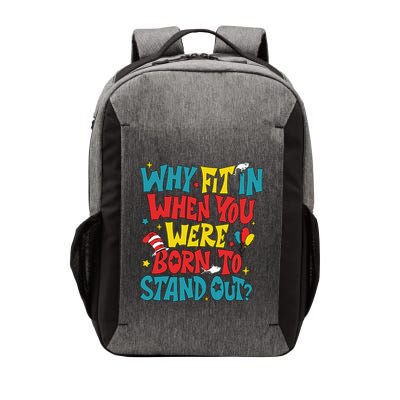 Why Fit In When You Were Born To Stand Out Autism Awareness Vector Backpack