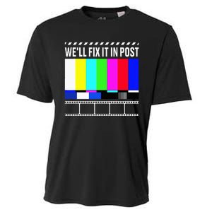 WeLl Fix It In Post Filmmaker Movie Director Filmmaking Cooling Performance Crew T-Shirt