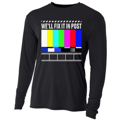 WeLl Fix It In Post Filmmaker Movie Director Filmmaking Cooling Performance Long Sleeve Crew