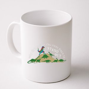 Why Fit In Born To Stand Out Autism Dinosaur Tee Coffee Mug