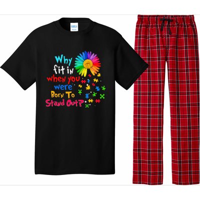 Why Fit In When You Were Born To Stand Out Autism Awareness Pajama Set