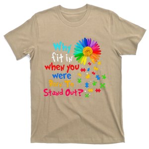 Why Fit In When You Were Born To Stand Out Autism Awareness T-Shirt