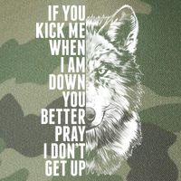 Wolf Face If You Kick Me When I Am Down You Better Pray I Don't Get Up Legacy Tie Dye Trucker Hat
