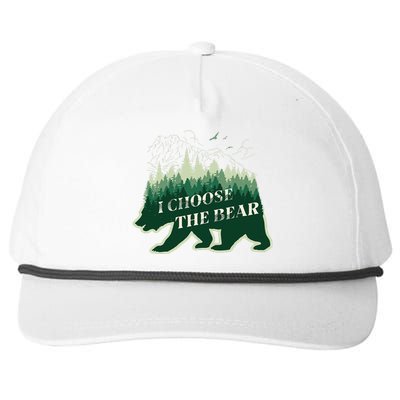 Wild Free I Choose The Bear Forest Soul Snapback Five-Panel Rope Hat