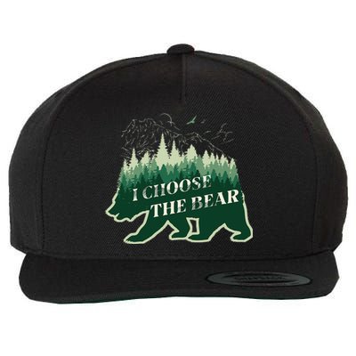 Wild Free I Choose The Bear Forest Soul Wool Snapback Cap