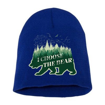 Wild Free I Choose The Bear Forest Soul Short Acrylic Beanie