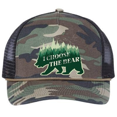 Wild Free I Choose The Bear Forest Soul Retro Rope Trucker Hat Cap