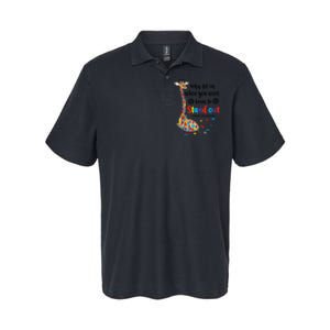 Why Fit In When You Were Born To Stand Out Giraffe Autism Softstyle Adult Sport Polo