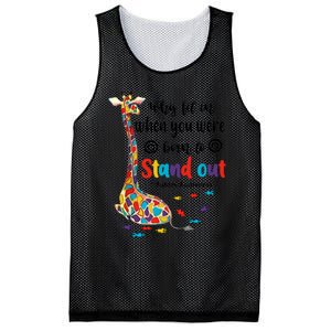 Why Fit In When You Were Born To Stand Out Giraffe Autism Mesh Reversible Basketball Jersey Tank