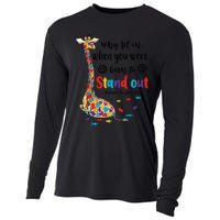 Why Fit In When You Were Born To Stand Out Giraffe Autism Cooling Performance Long Sleeve Crew