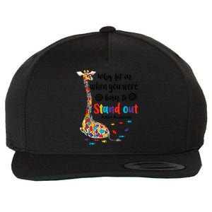 Why Fit In When You Were Born To Stand Out Giraffe Autism Wool Snapback Cap