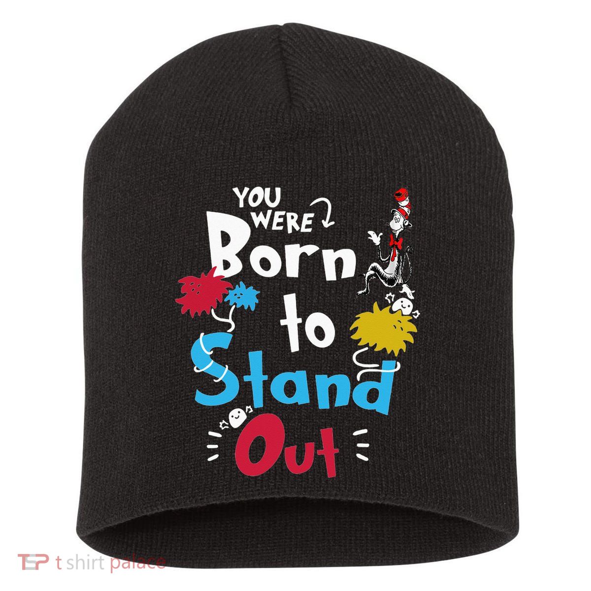 Why Fit In Autism Awareness Doctor Teacher Hat Cat Book  Short Acrylic Beanie