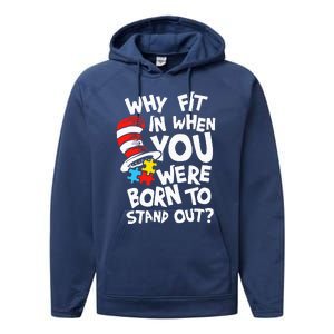 Why Fit In When You Were Born To Stand Out Performance Fleece Hoodie