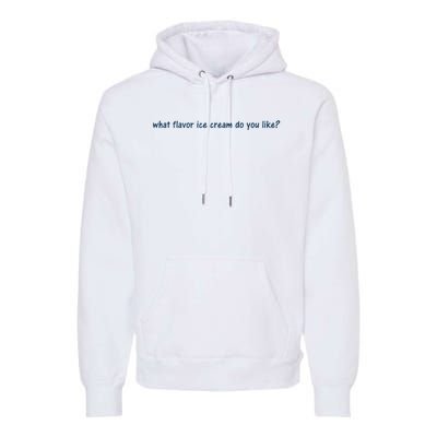 What Flavor Ice Cream Do You Like Funny Saying Premium Hoodie