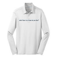 What Flavor Ice Cream Do You Like Funny Saying Silk Touch Performance Long Sleeve Polo