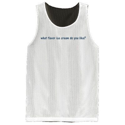 What Flavor Ice Cream Do You Like Funny Saying Mesh Reversible Basketball Jersey Tank