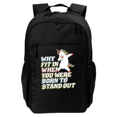 Why Fit In When You Were Born To Stand Out Autism Unicorn Gift Backpack