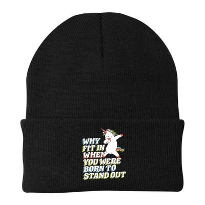 Why Fit In When You Were Born To Stand Out Autism Unicorn Gift Beanie