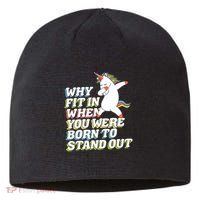 Why Fit In When You Were Born To Stand Out Autism Unicorn Gift Sustainable Beanie