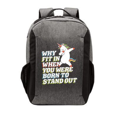 Why Fit In When You Were Born To Stand Out Autism Unicorn Gift Vector Backpack