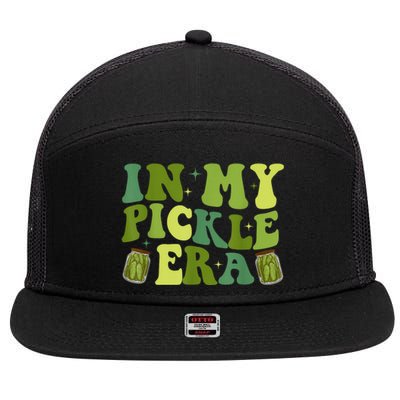 Women Funny In My Pickle Era Retro Girl Gift 7 Panel Mesh Trucker Snapback Hat