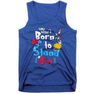 Why Fit In Autism Awareness Doctor Teacher Hat Cat Book Tank Top