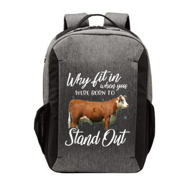 Why Fit In When You Were Born To Stand Out Hereford Cattle Vector Backpack