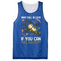 Why Fall In Love If You Can Fall Asleep Meaningful Gift Mesh Reversible Basketball Jersey Tank