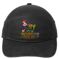 Why Fit In When You Were Born To Stand Out Autism Awareness 7-Panel Snapback Hat