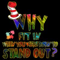 Why Fit In When You Were Born To Stand Out Autism Awareness 7-Panel Snapback Hat
