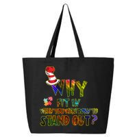 Why Fit In When You Were Born To Stand Out Autism Awareness 25L Jumbo Tote