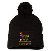 Why Fit In When You Were Born To Stand Out Autism Awareness Pom Pom 12in Knit Beanie