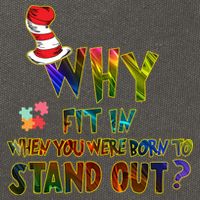 Why Fit In When You Were Born To Stand Out Autism Awareness Cotton Canvas Backpack