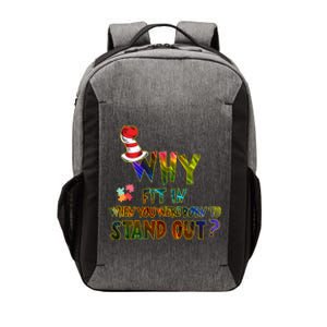 Why Fit In When You Were Born To Stand Out Autism Awareness Vector Backpack