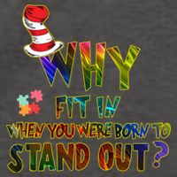 Why Fit In When You Were Born To Stand Out Autism Awareness Vector Backpack