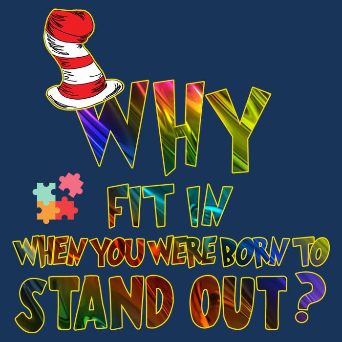 Why Fit In When You Were Born To Stand Out Autism Awareness Infant Baby Jersey Bodysuit