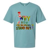 Why Fit In When You Were Born To Stand Out Autism Awareness Sueded Cloud Jersey T-Shirt