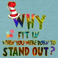 Why Fit In When You Were Born To Stand Out Autism Awareness Sueded Cloud Jersey T-Shirt