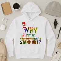 Why Fit In When You Were Born To Stand Out Autism Awareness Hoodie